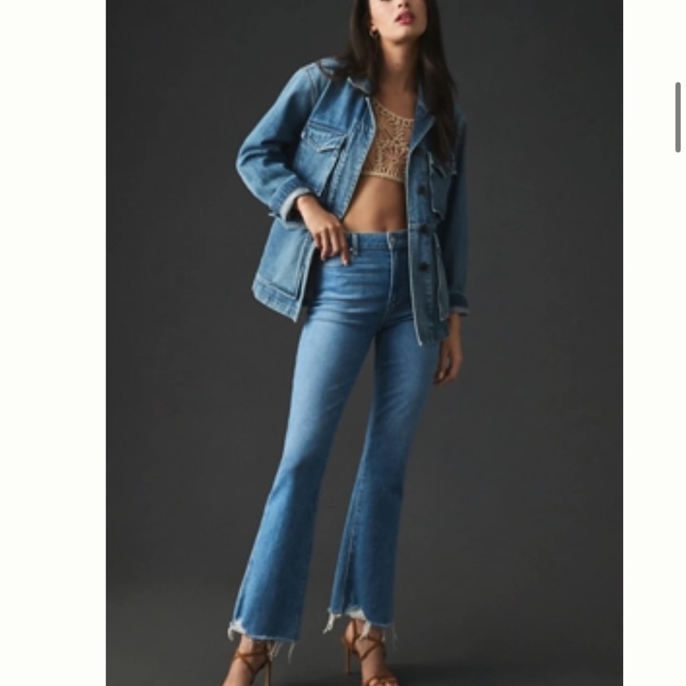 PAIGE Light Blue Flare Jeans